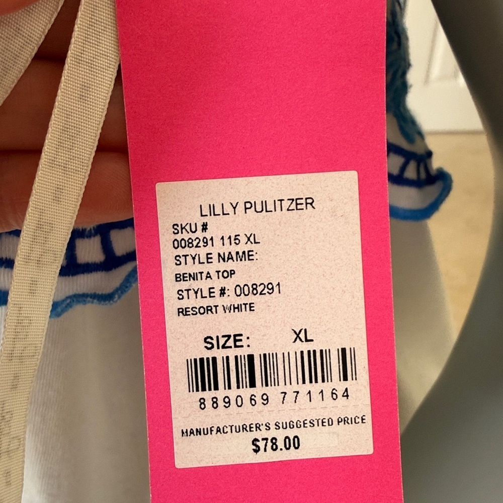 Lilly Pulitzer Benita top size XL NWT - Picture 4 of 5
